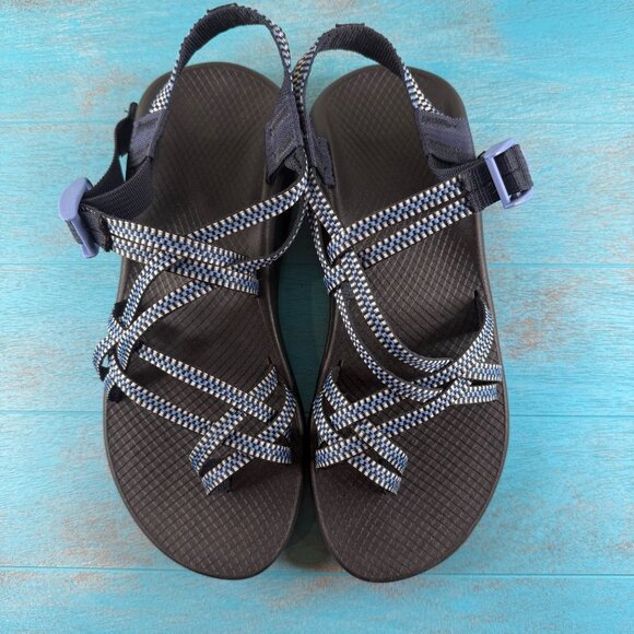 Chaco Women's -Adult Z Eddy X2 Sport Sandal. Blue & Gray Size 10 - Picture 8 of 9